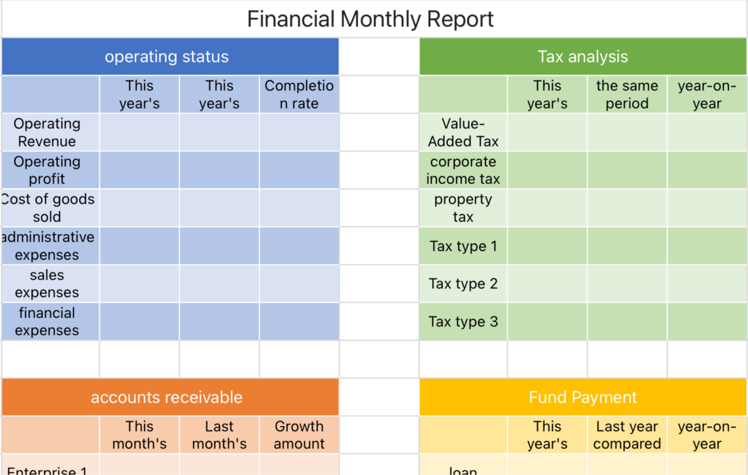Monthly Financial Report